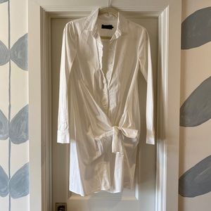 Hatch Collection White Shirt Dress. Tie Waist.